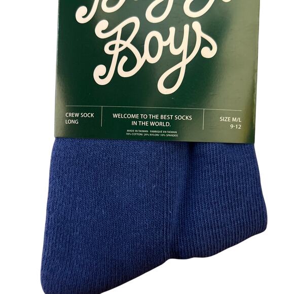NWT Bogey Boys by Macklemore Essential Long Crew Sock in Blue Men’s Size 9-12 - Picture 4 of 5